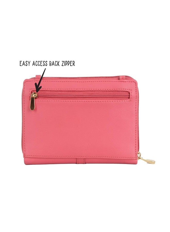 Baggit Women Pink Wallet Large Size | Ladies Stylish Sling Purse Bag | Credit Card Money Holder - Image 4